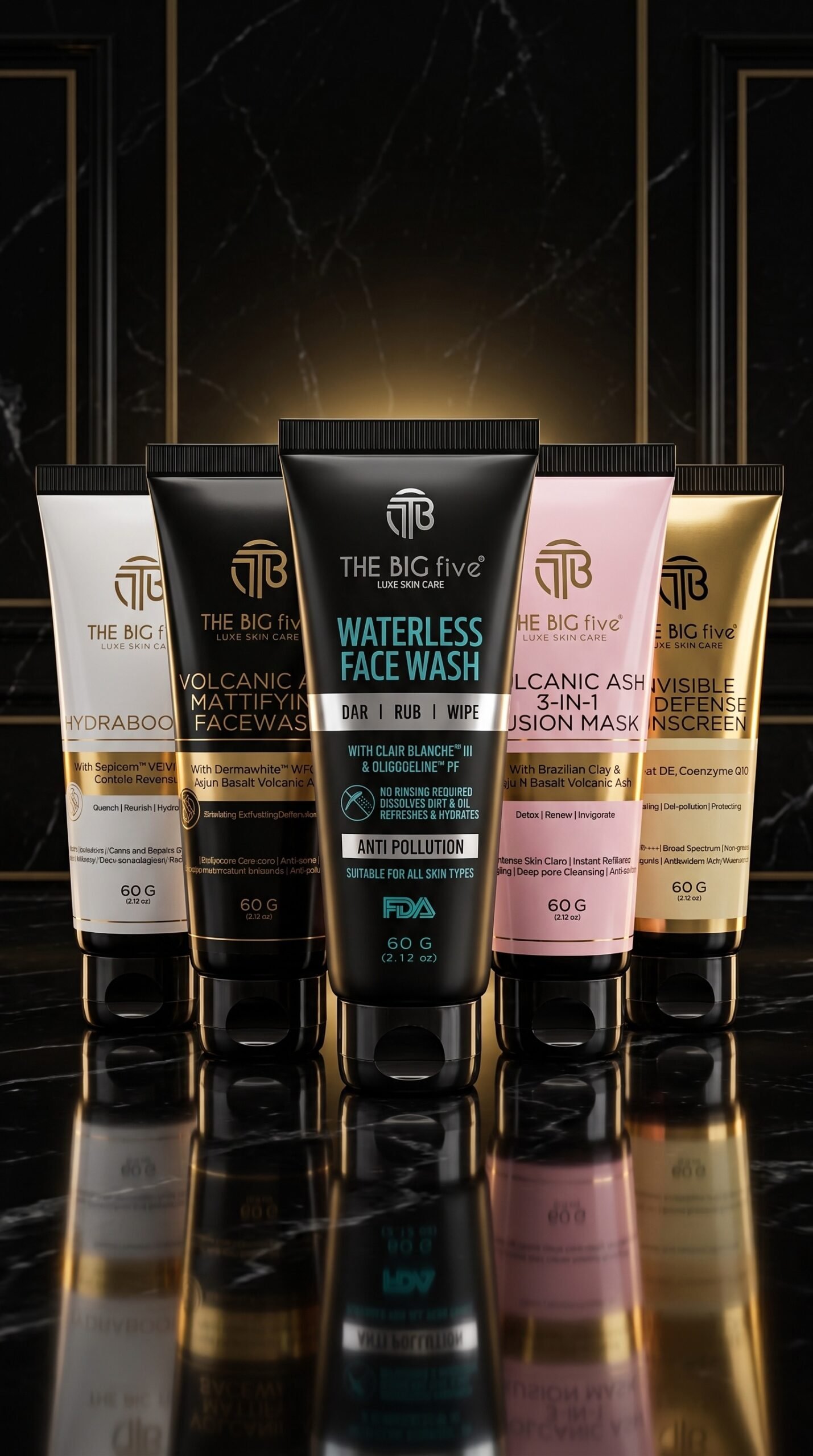 The LUXURY Skin Care Combo - Hydrate, Cleanse, Protect, Glow, Ease